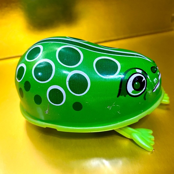 VINTAGE 80’s TIN TOYS WIND UP FROG & SWIMMING DUCK 4” - Picture 7 of 13